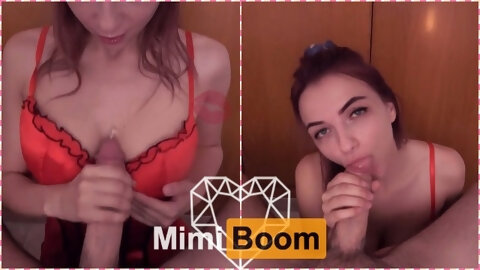 Beautiful Angel in Red Nightgown Loves To Pleasure and Play - Mimi Boom