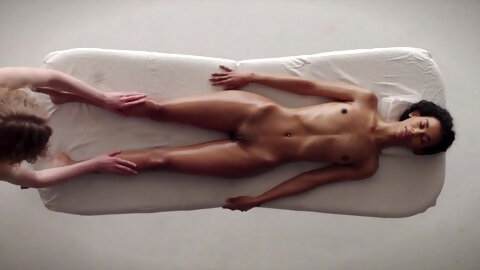 Skinny Teen Angelique First Lesbian Massage Video